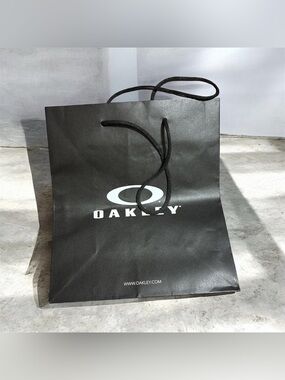 Oakley Black Paper Shopping Bag with White Logo